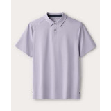 The Rhone Men's Commuter Polo in Purple Smoke Oxford