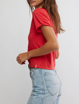 Free People Women's We The Free Take 2 Tee in Racing Red
