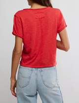 Free People Women's We The Free Take 2 Tee in Racing Red