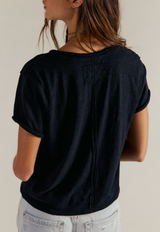 Free People Women's We The Free Take 2 Tee in Black
