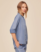 Bella Dahl Women's Indigo Shirt Tail Button Down