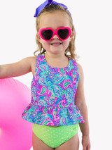 Ruffle Butts Girls' Paisley Tankini
