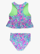 Ruffle Butts Girls' Paisley Tankini