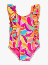 Ruffle Butts Girls'  Tropical Waterfall One-Piece Suit