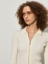 Sanctuary Women's Only Yours Ribbed Zip Sweater detail view