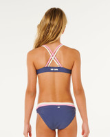 Rip Curl Girls' Surf Revival Bikini Navy side view