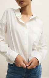 Z Supply Women's Lisette Poplin Top in White