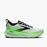 Brooks Glycerin 23 Men's Running Shoes in White and Green Gecko profile