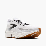 Brooks Men's Glycerin Flex Running Shoes White and Black angle
