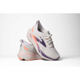 The Brooks Women's Glycerin 23 Running Shoes in White and Mulled Grape