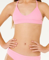 Rip Curl Girls' Premium Rib Triangle Bikini Top back view