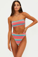 Beach Riot Women's Chevron Kelsey Bikini Top detail view