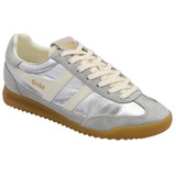 The Gola Women's Firefly Metallic Sneakers in Silver