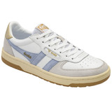 Gola Women's Hawk Sneakers White and Air Blue side view