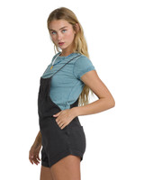 Billabong Women's Wild Pursuit Overalls Off Black pocket detail