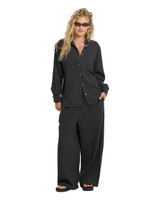 Billabong Women's Follow Me Pants Black Sands front view