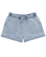 Feather 4 Arrow Girls' Denim Salty Shorts indigo side view