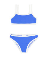 Feather 4 Arrow Girls' Maui Bikini in Marina Blue front view