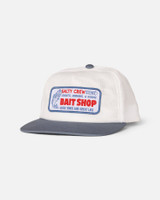 The Salty Crew Bait Shop Mesh Trucker Hat in Off White