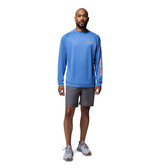 Columbia Men's PFG Terminal Tackle Long Sleeve Tee Vivid Blue front view