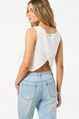 O'Neill Women's Sanders Tank Top White flat lay
