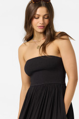 O'Neill Women's Piper Midi Dress in Black front view