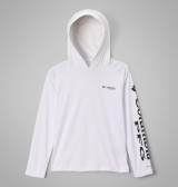 The Columbia Boys' PFG Terminal Tackle Hoodie in White