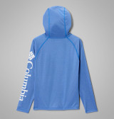 Columbia Boys' PFG Terminal Tackle Hoodie in Vivid Blue detail view