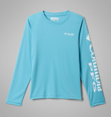 Columbia Boys' PFG Terminal Tackle Long Sleeve Tee in Vintage Blue