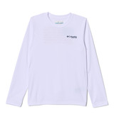 Columbia Boys' PFG Terminal Tackle Fish Flag Long Sleeve Tee White front