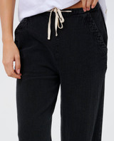 Rip Curl Women's Classic Wide Leg Pants in Black side view