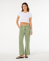 Rip Curl Women's Classic Wide Leg Pants in Sage full length
