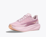 Hoka Women's Mach 7 Running Shoes Lilac Cream and Tangerine Glow three-quarter view