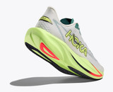 The Hoka Men's Mach 7 Running Shoes in Frost and Neon Yuzu