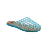 Mia Women's Darby Jelly Slip-ons Turquoise front view