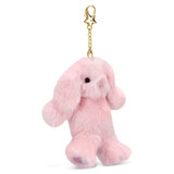Iscream Pink Bunny Bag Charm Keychain right side view
