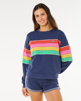 Rip Curl Women's Surf Revival Relaxed Crew flat lay