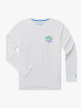 Chubbies Boys' Performance Tee in The Tacking Toward back view