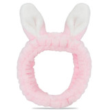 Iscream Pink Bunny Spa Headband flat lay