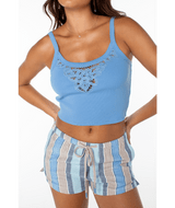 Roxy Women's Wanderlust Tank Top in Silver Lake