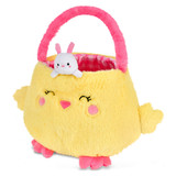 Iscream Hoppy Chick Plush Basket front view