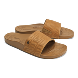 Olukai Women's Kīpe'a Pono Slides Sahara worn view