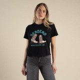 Sendero Provisions Co. Women's High Stepper Tee in Black, side view