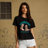 Sendero Provisions Co. Women's High Stepper Tee in Black, back view