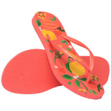 Havaianas Women's Slim Summer Bliss Flip Flops in Tropical Coral side view