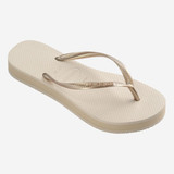 Havaianas Women's Slim Flatform Flip Flops Beige wear view