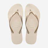 Havaianas Women's Slim Flatform Flip Flops Beige top view