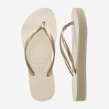 The Havaianas Women's Slim Flatform Flip Flops in Beige