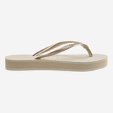 Havaianas Women's Slim Flatform Flip Flops Beige angled view