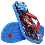 Havaianas Kids' Top Marvel Flip Flops Brilliant Blue detail view